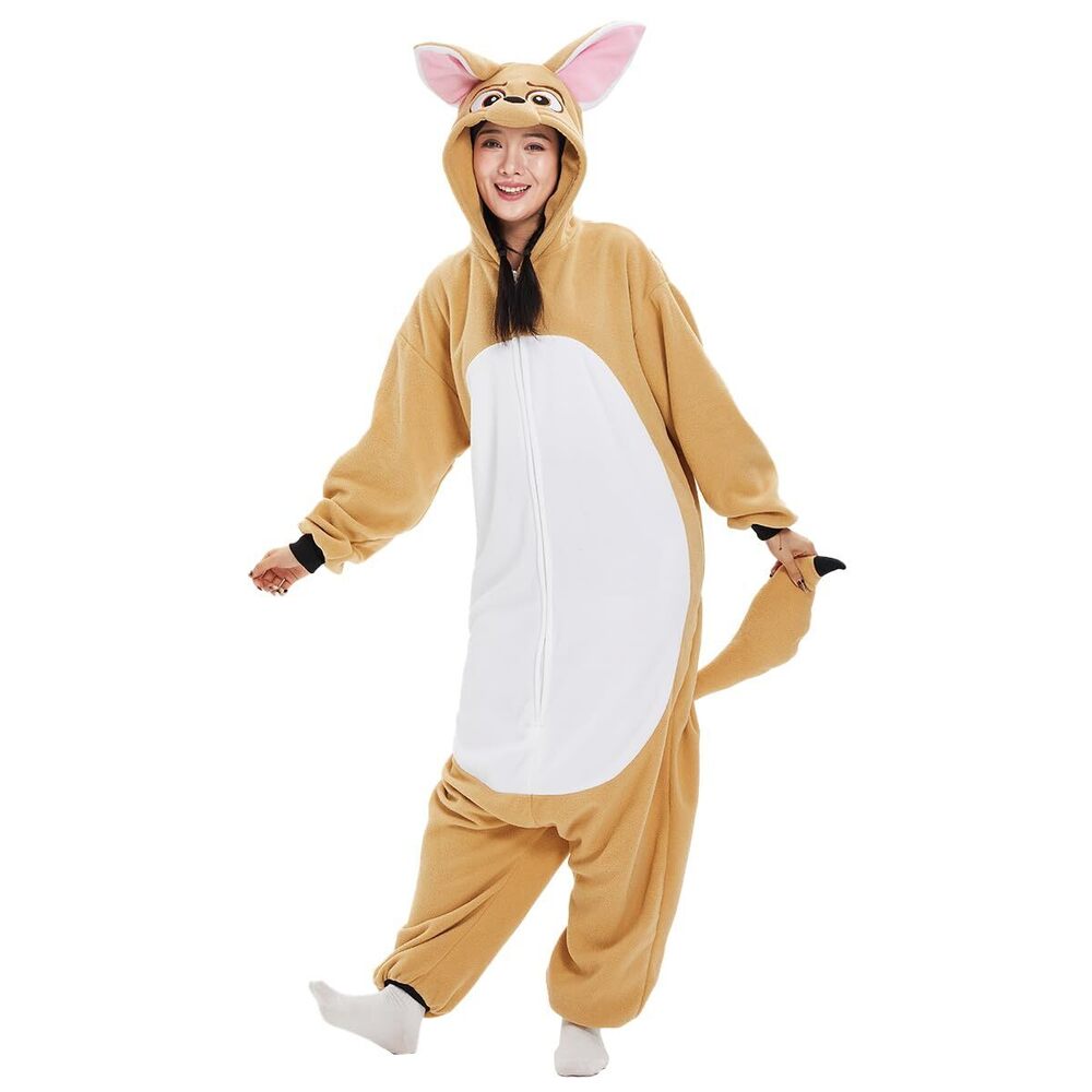 5218 Adult Onesie Halloween Fennec Costume Unisex Cosplay Pajama Cute One